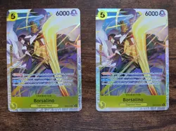 2X ONE PIECE Borsalino EB04-058 SR Adventure On Kami’s Island OP15 Mint - Image 1