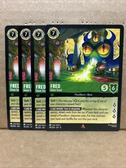 Fred Giant-Sized 98/204 Reign of Jafar Regular Disney Lorcana 4x - Image 1