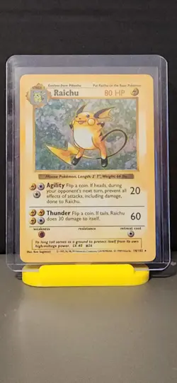 Pokemon TCG Base Set Shadowless Raichu (14/102) Moderately Play - Image 2