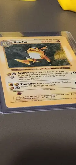 Pokemon TCG Base Set Shadowless Raichu (14/102) Moderately Play - Image 3