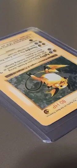 Pokemon TCG Base Set Shadowless Raichu (14/102) Moderately Play - Image 5