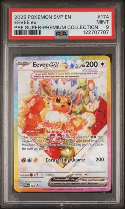 2025 Pokemon Svp Black Star Promo #174 Eevee Ex PSA 9 - Image 1