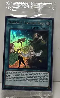 Harpie's Feather Rest LART-EN029 Ultra Rare Limited Edition Yugioh TCG SEALED - Image 1