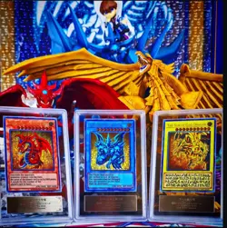 YUGIOH KONAMI STAINLESS STEEL FULL EGYPTIAN GOD SET PSA 10/ ARS10! GEM MINT 💎 - Image 1