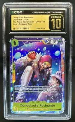 2026 One Piece Azure Donquixote Rosinante Treasure Rare OP12-108 CGC 10 Pristine - Image 1