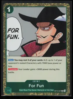 For Fun OP14-037 One Piece The Azure Sea's Seven Rare Near Mint - Image 1