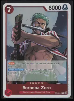Roronoa Zoro OP14-015 One Piece The Azure Sea's Seven Rare Near Mint - Image 1