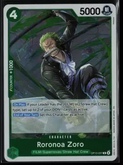 Roronoa Zoro OP13-037 One Piece Carrying On His Will Rare Near Mint - Image 1