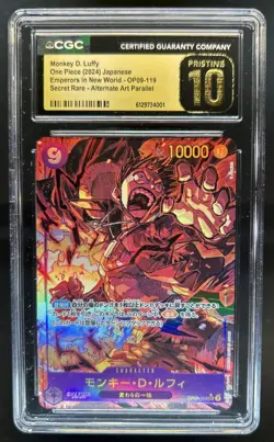 2024 One Piece Japanese Monkey D. Luffy SR Alt Art #OP09-119 CGC 10 Pristine - Image 1