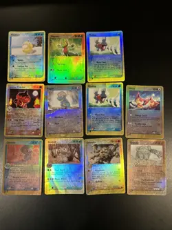 LOT of 11 DAMAGED early Ex Era Reverse Holo Pokemon Cards - Image 1