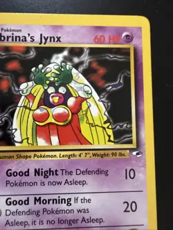 SABRINA'S JYNX 1st Edition POKEMON Gym Heroes 2000 Trading Card 59/132 TCG - Image 3