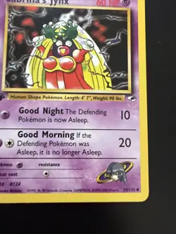 SABRINA'S JYNX 1st Edition POKEMON Gym Heroes 2000 Trading Card 59/132 TCG - Image 4