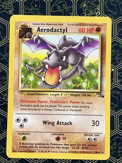 Pokemon TCG Aerodactyl 16/62 Non-Holo Rare Fossil 1999 Unlimited Card - Image 1