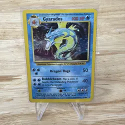 Pokemon Gyarados Base Set Holo Rare 6/102 100 HP English 1999 Trading Card - Image 1