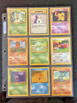 ** POKEMON CARDS #1 ** VINTAGE BASE ** (9) CARD LOT ** LP CONDITION ** WOTC ** - Image 1