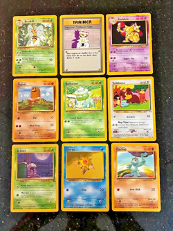 ** POKEMON CARDS #1 ** VINTAGE BASE ** (9) CARD LOT ** LP CONDITION ** WOTC ** - Image 2