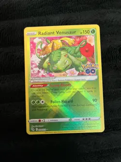 Pokemon Radiant Venusaur Holo Rare Card 004/078 Pokemon GO - Image 1