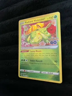 Pokemon Radiant Venusaur Holo Rare Card 004/078 Pokemon GO - Image 3