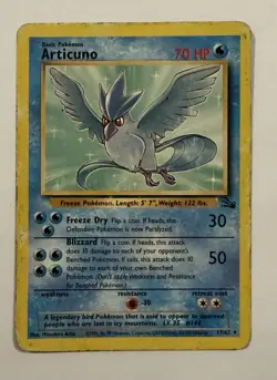 Pokemon Articuno & Zapdos Non-Holo – Fossil Set WOTC 1999 Vintage Cards - Image 3
