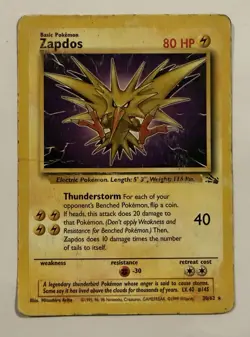 Pokemon Articuno & Zapdos Non-Holo – Fossil Set WOTC 1999 Vintage Cards - Image 5