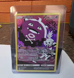 Pokemon Koffing Cosmic Eclipse Card 243/236 Secret Rare Full Art SM Holo - Image 1