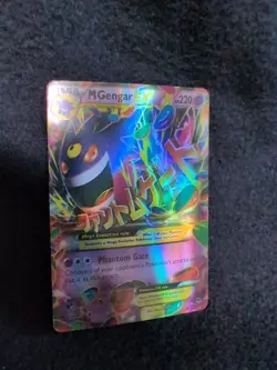 Pokemon M Gengar EX Mega Full Art Holo Card 121/119 220 HP Psychic - Image 1