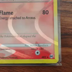 Pokemon Arceus Arceus AR3 Holo Rare 80 HP Bright Flame Pokemon Card 2009 English - Image 2