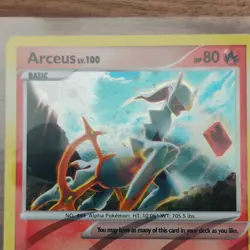 Pokemon Arceus Arceus AR3 Holo Rare 80 HP Bright Flame Pokemon Card 2009 English - Image 3