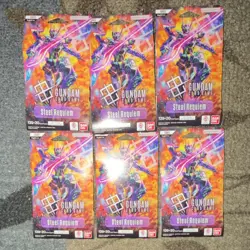 Bandai Gundam Card Game Steel Requiem Booster Pack (6 Packs, English) - Image 1