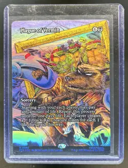 2026 MTG Magic the Gathering Plague of Vermin TMNT Borderless Foil #0007 - Image 1