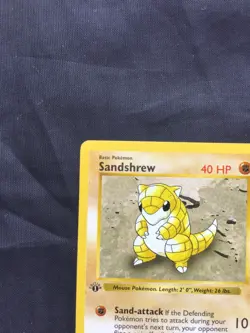 Pokemon Cards: Base Set 1st Edition Common: Sandshrew 62/102 - Image 2