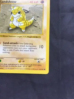 Pokemon Cards: Base Set 1st Edition Common: Sandshrew 62/102 - Image 4