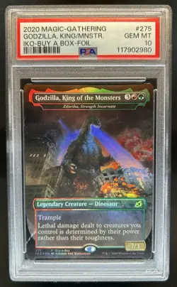 2020 Magic MTG Ikoria Godzilla King of the Monsters Buy a Box Foil #275 PSA 10 - Image 1