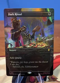 MTG Dark Ritual - P 0131 - TMNT Pizza Box Extended Alt Art Foil MTG - Image 1