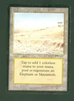 ELEPHANT GRAVEYARD Arabian Nights rare Magic the Gathering Moderate play - Image 1