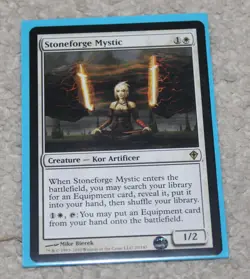 MTG Stoneforge Mystic, Moderate Play NM Worldwake - Image 1
