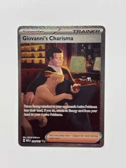 Pokemon Giovanni's Charisma 204/165 Special Illustration Rare Holo Trainer - Image 1
