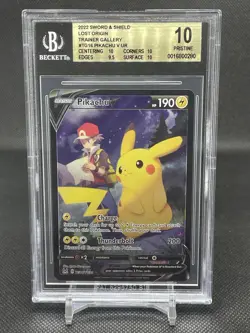 Pokemon Lost Origin Pikachu V Holo TG16/TG30 Trainer Gallery BGS 10 TCG CCG Card - Image 1