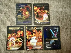 Pokemon TCG Charizard V VMAX GX EX 5 Black Card Lot - Image 1