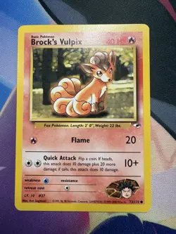 Brock's Vulpix 73/132 Common Pokemon Card TCG Gym Heroes - LP - Image 1