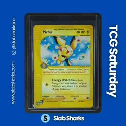 2002 POKEMON EXPEDITION SET #58 PICHU REVERSE HOLO RARE - Image 1
