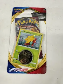 🆕 Pokemon TCG Sword & Shield Gossifleur Promo Pack + Coin - Image 1