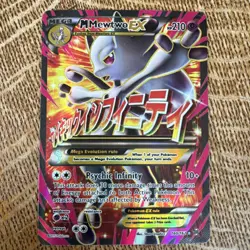 Pokemon M Mewtwo EX Full Art Ultra Rare Holo 160/162 Breakthrough 210 HP - Image 1