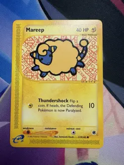 Pokemon TCG Mareep Expedition Card 119/165 Regular Common NM - Image 1