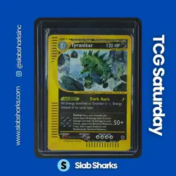 2002 POKEMON EXPEDITION SET #29/165 TYRANITAR REVERSE HOLO RARE - Image 1