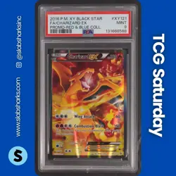 2016 POKEMON XY BS PROMO RED BLUE COLLECTION #XY121 CHARIZARD EX FULL ART PSA 9 - Image 1