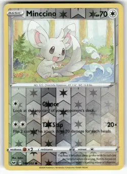 Minccino (145) SWSH01: Sword & Shield Base Set Common Pokemon Near Mint - Image 1
