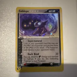 Pokemon TCG Sableye EX Sandstorm Holo Rare Basic 60HP 10/100 2003 - Image 2