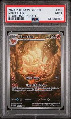 Pokemon Ninetales SV03: Obsidian Flames Illustration Rare PSA 9 Holo - Image 2