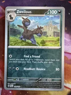 Pokemon TCG Zweilous SV02: Paldea Evolved 139/193 Reverse Holo Uncommon - Image 1